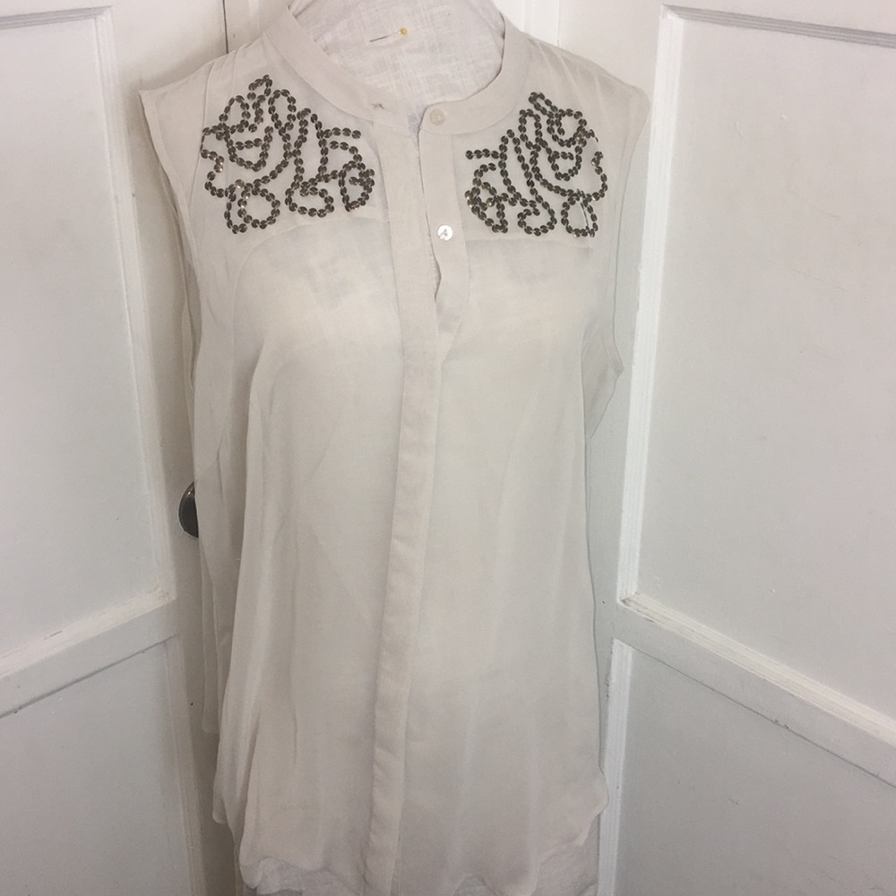 Worthington sheer blouse with sequence XL